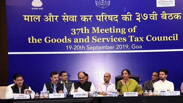 File image of a GST Council meeting chaired by Finance Minister Nirmala Sitharaman
