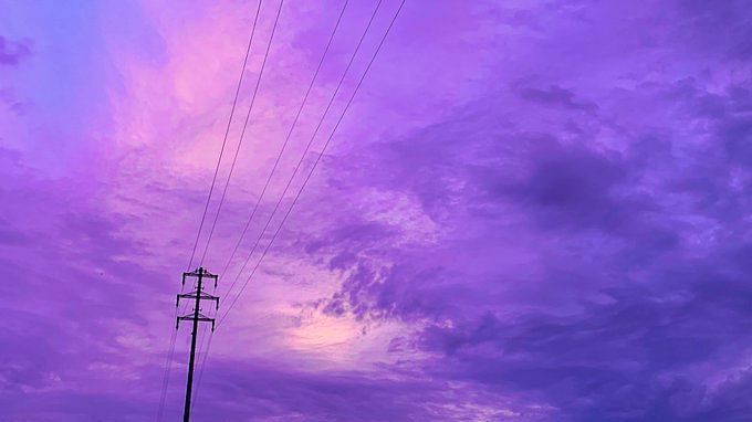 Purple sky in Japan