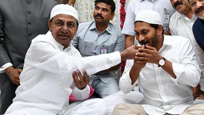 Telangana chief minister K. Chandrashekar Rao and Andhra CM Jagan Mohan Reddy