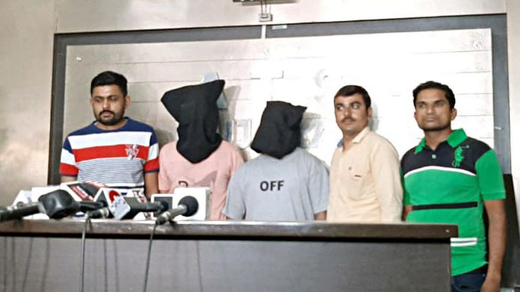 The two men arrested for the murder of Kamlesh Tiwari