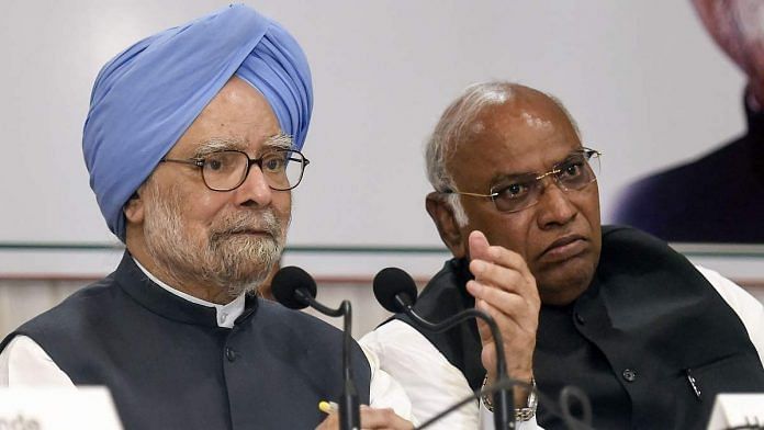 Manmohan Singh at a press conference