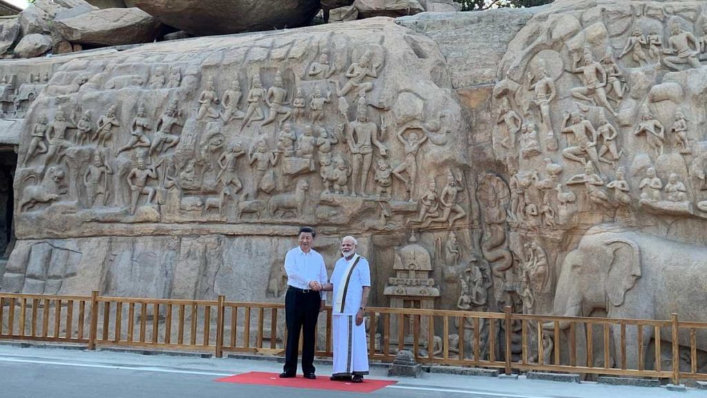 Modi, Xi in Mamallapuram