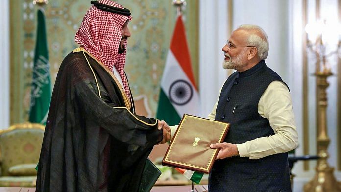 Prime Minister Narendra Modi and Crown Prince Mohammed bin Salman
