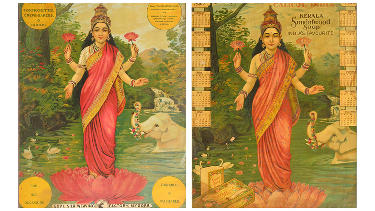Raja Ravi Varma's paintings for advertisements 