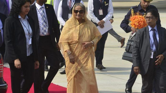 Bangladesh PM Sheikh Hasina at Palam Airport, Delhi | Praveen Jain | ThePrint