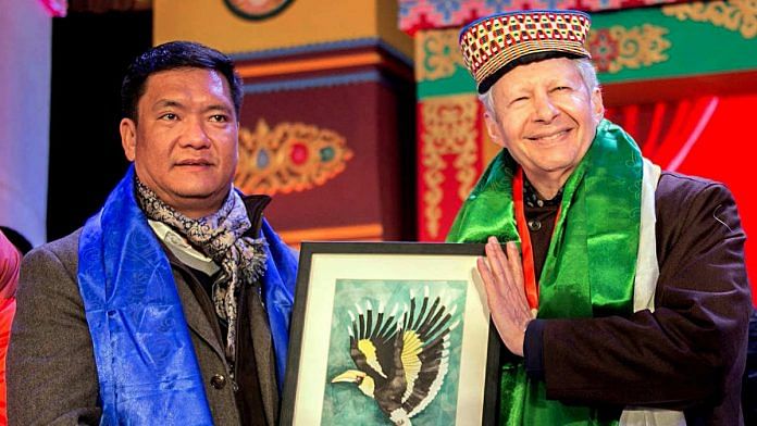 Arunchal Pradesh Chief Minister Pema Khandu with US ambassador Kenneth Juster at the Tawang Festival