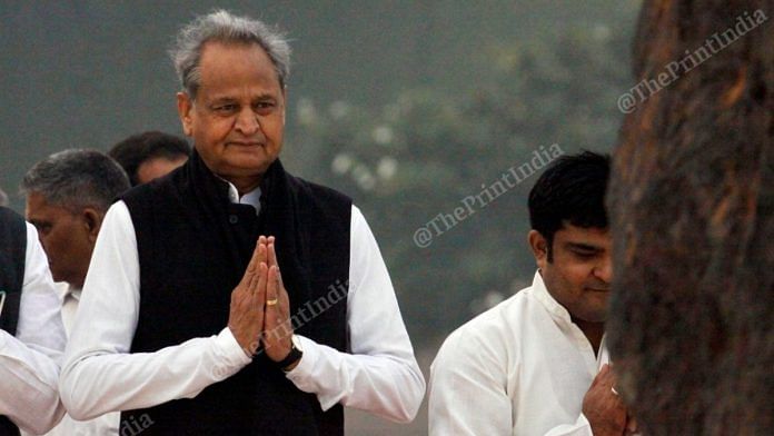 File photo of Rajasthan CM Ashok Gehlot | Photo: Praveen Jain | ThePrint
