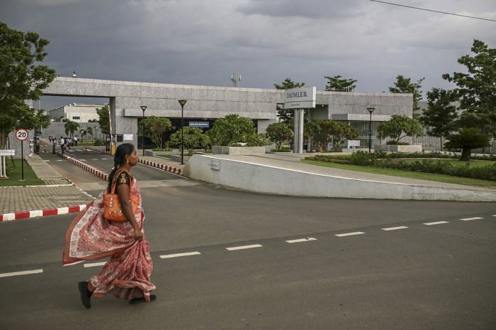 The Daimler India Commercial Vehicles manufacturing plant in Chennai| Photo: Dhiraj Singh | Bloomberg