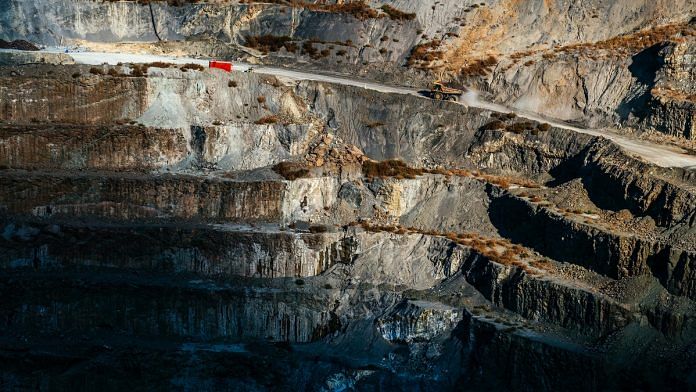 A truck carries newly excavated kimberlite rock out of the open pit at the Voorspoed diamond mine, operated by De Beers SA, in Kroonstad, South Africa. (Representational Image) | Photographer: Waldo Swiegers | Bloomberg
