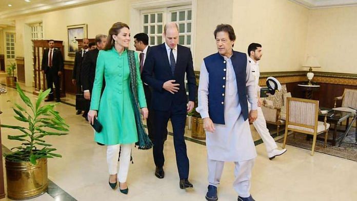 Imran Khan with Kate and William