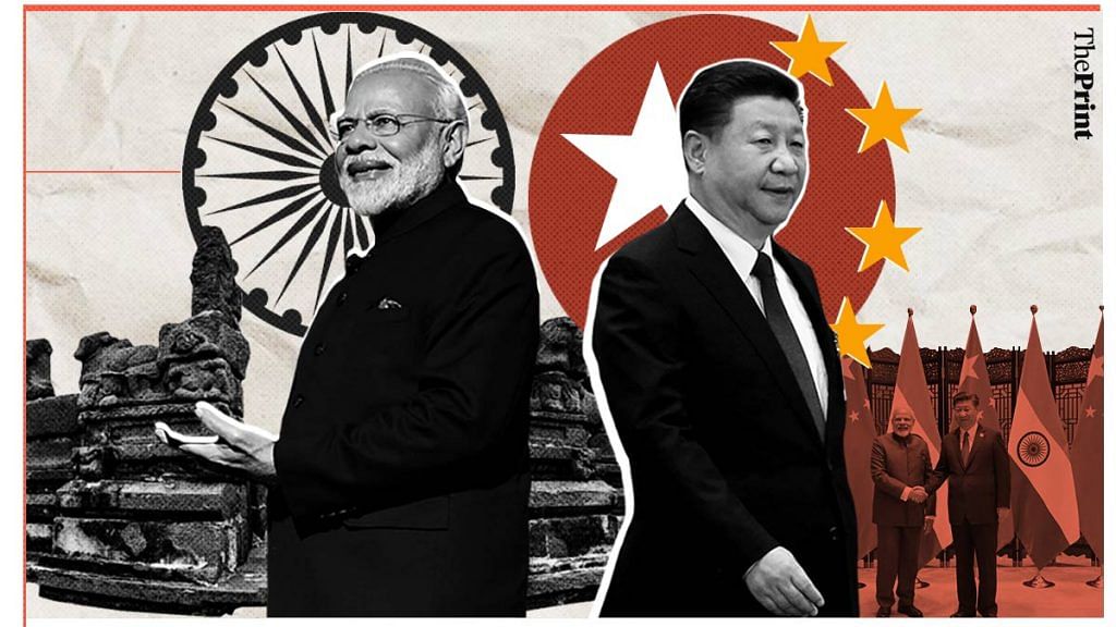 Representational image of Indian PM Narendra Modi and Chinese President Xi Jinping| Illustration: Soham Sen | ThePrint