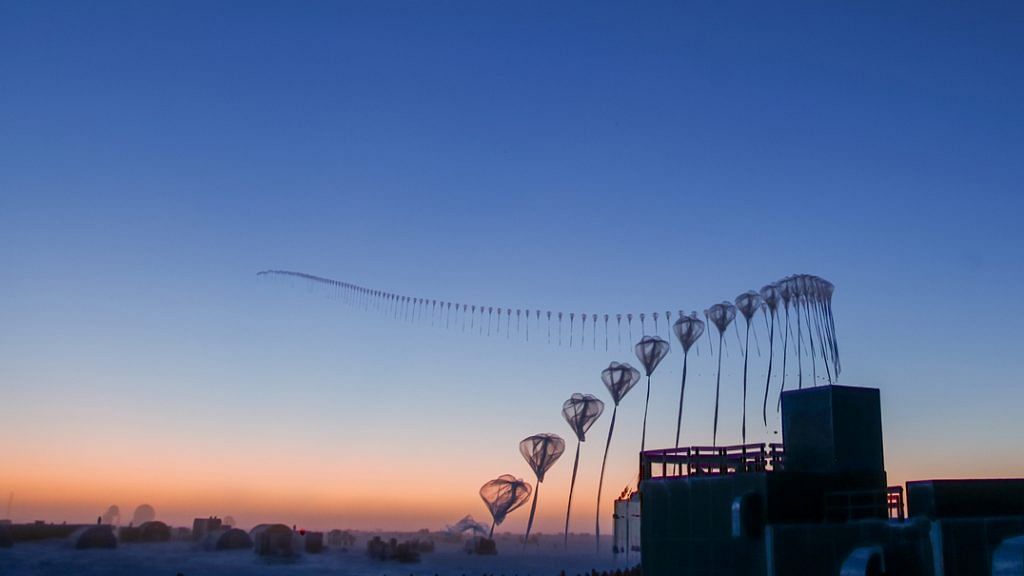 A time-lapse photo of an ozonesonde that measures the ozone layer depletion | Robert Schwarz/University of Minnesota