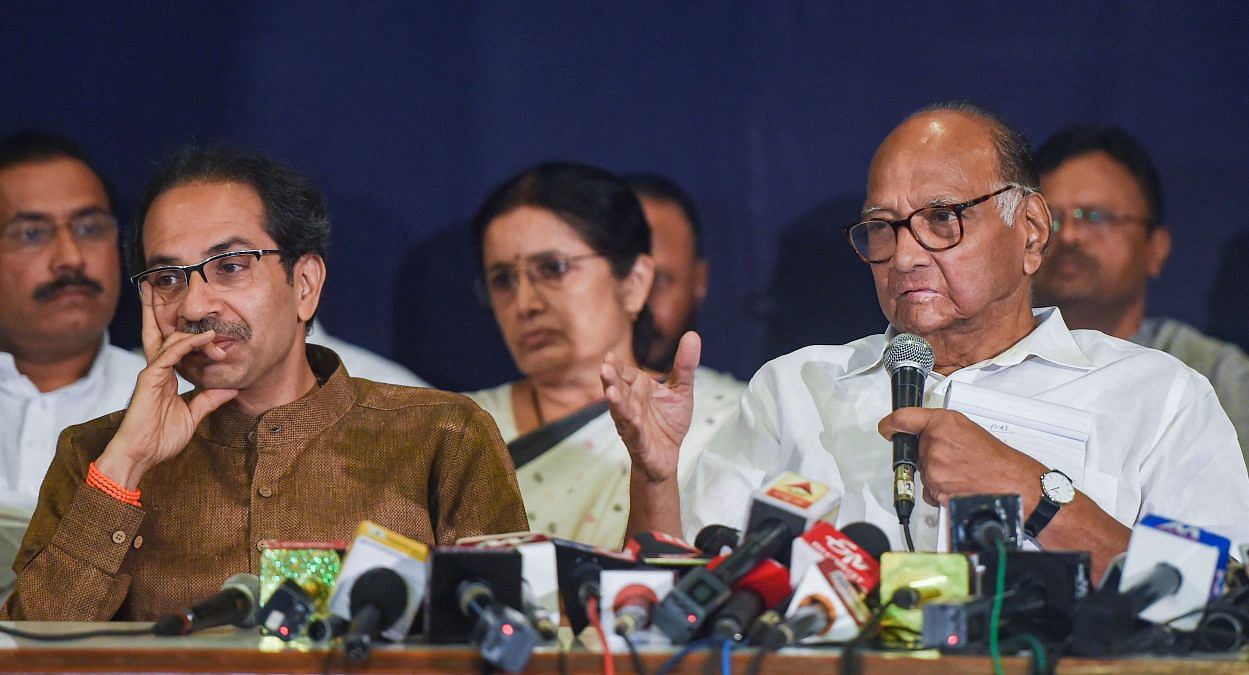 Latest news on Maharashtra | theprint.in NCP President Sharad Pawar and Shiv Sena Chief Uddhav Thackeray during a joint press conference