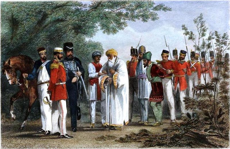 tillfångatagandet av Bahadur Shah Zafar av kapten William Hodson | Wikimedia Commons