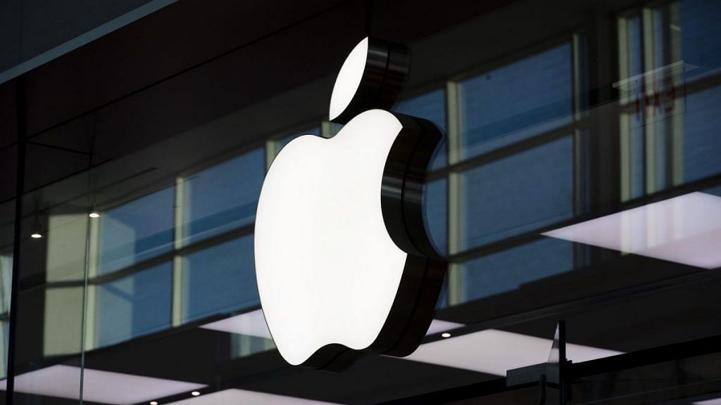 An Apple inc. logo is displayed at their store at Yorkdale mall in Toronto | Photographer: Brent Lewin | Bloomberg