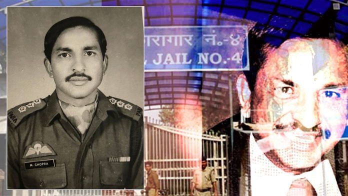 Retired Indian Army Captain Mukesh Chopra died in Tihar Jail on 7 November