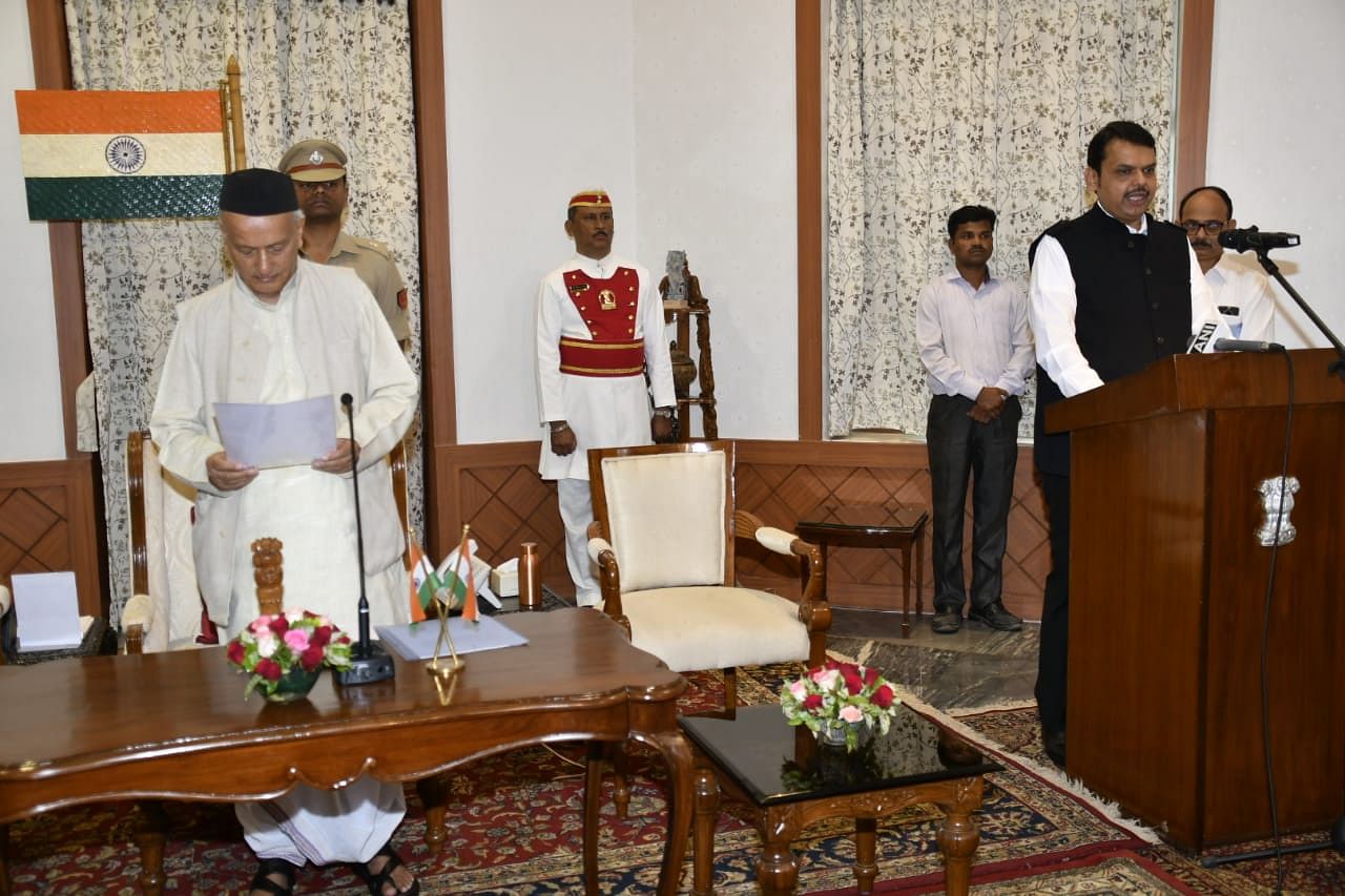 In an unexpected development early Saturday morning, BJP's Devendra Fadnavis was sworn in as CM of Maharashtra | By special arrangement
