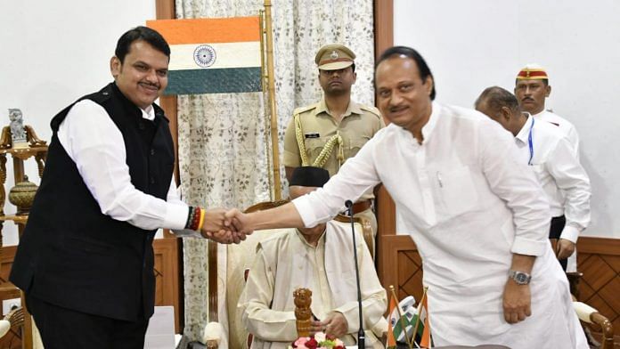 Maharashtra Chief Minister Devendra Fadnavis with Deputy CM Ajit Pawar. | By special arrangement
