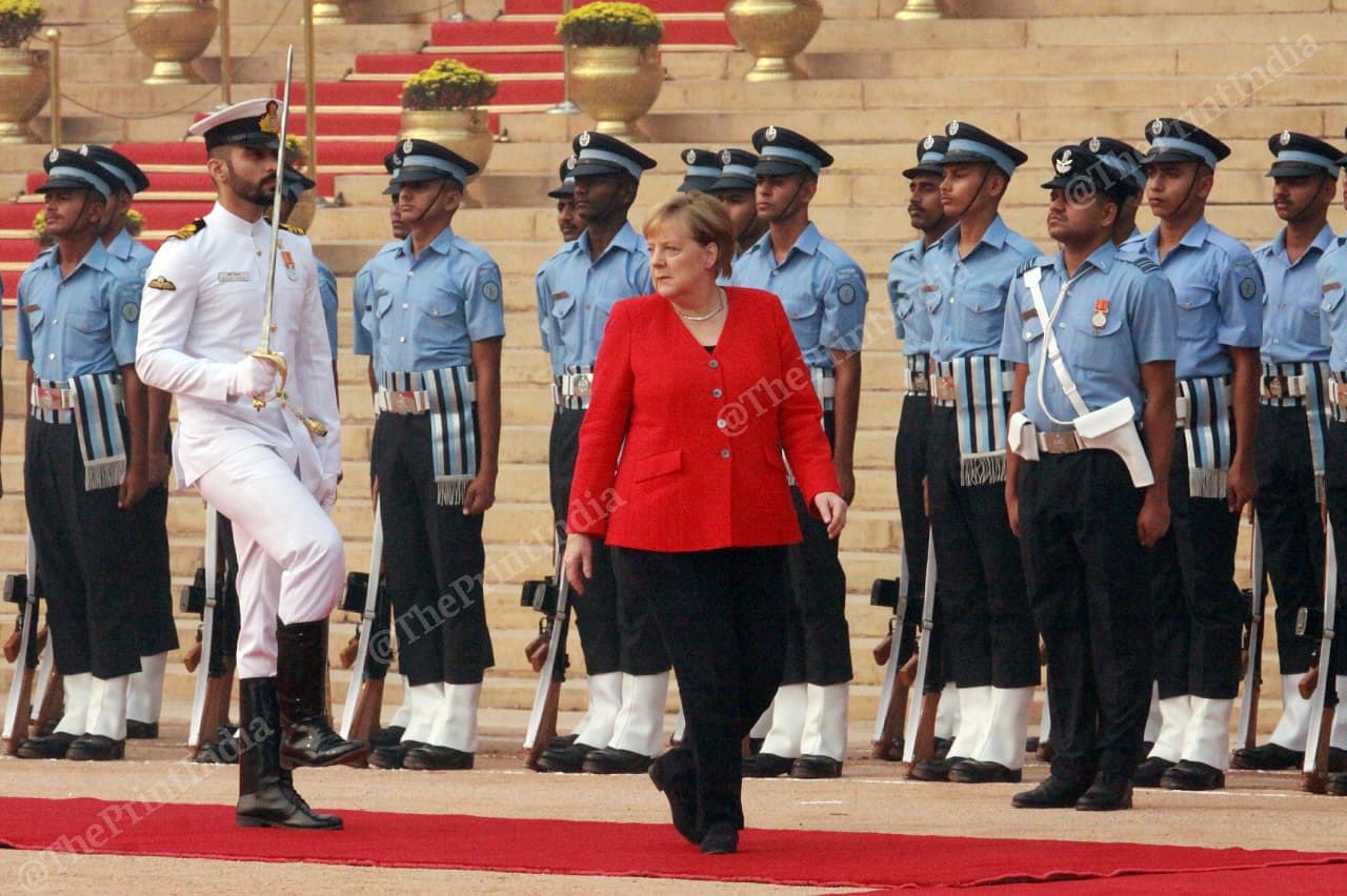 After her reception at the Rashtrapati Bhavan, Merkel said she had great respect for India | Photo: Praveen Jain | ThePrint