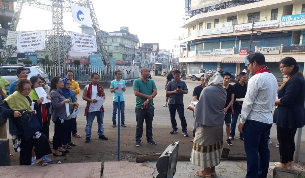 A group called Concerned Nagas held a morning prayer programme for peace and an end to violence in Dimapur at the City Tower, regarded the town’s square on October 31 , 2019. This was the last day of the formal Indo Naga peace talks in New Delhi