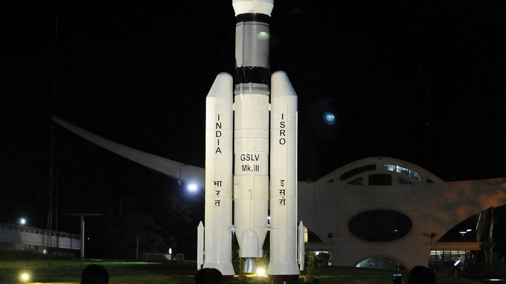 File photo of a model of ISRO's GSLV MkII at Satish Dhawan Space Center in Sriharikota