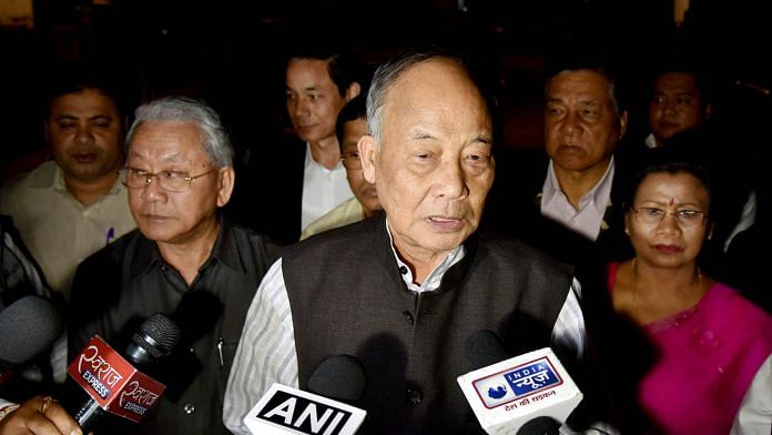 Former Manipur CM Okram Ibobi Singh in New Delhi