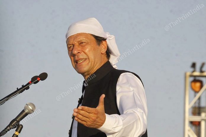 Imran Khan-Kartarpur File photo | Pakistan PM Imran Khan speaking during the inauguration of Kartarpur corridor | Praveen Jain | ThePrint