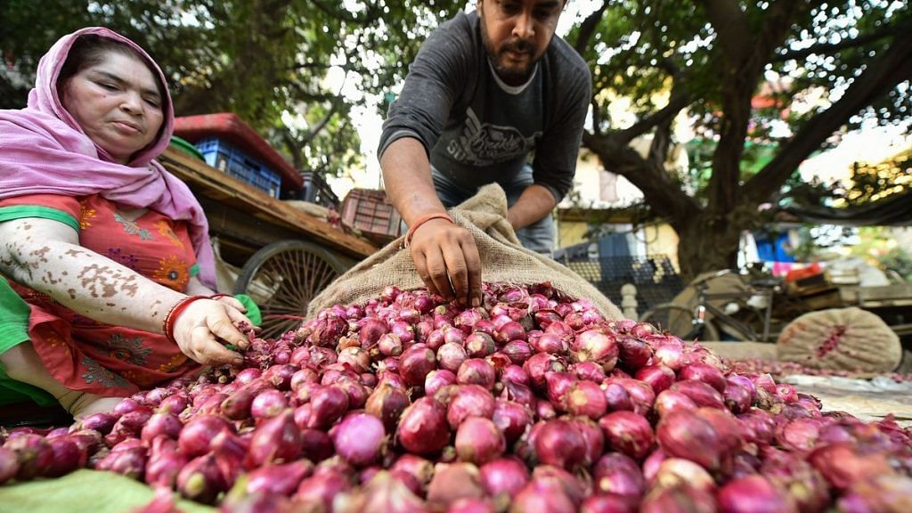 Stock limits imposed on onions under the Essential Commodities Act led to skyrocketing prices late last year | File photo: PTI