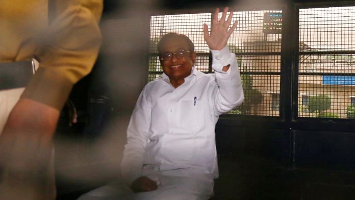 P.Chidambaram being taken to Tihar Jail after the Court Hearing on Wednesday
