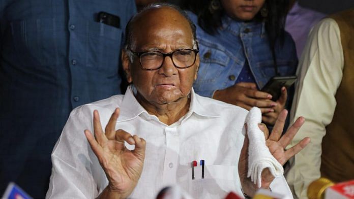 Sharad Pawar addresses the media in New Delhi