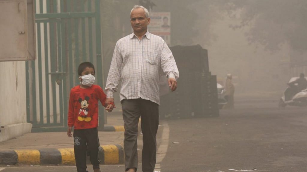 A file photo of pollution clouding Delhi's air | Suraj Singh Bisht | ThePrint
