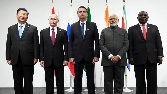 A file photo of Prime Minister Narendra Modi along with BRICS nations' leaders. Photo: ANI