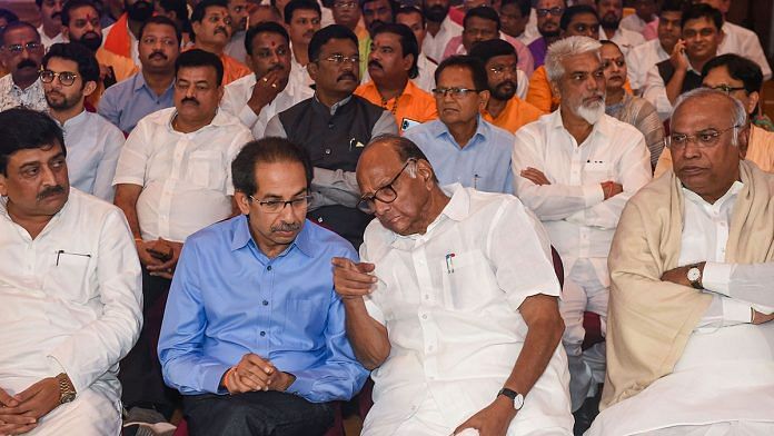 Shiv Sena leader Uddhav Thackeray and NCP chief Sharad Pawar | PTI file photo