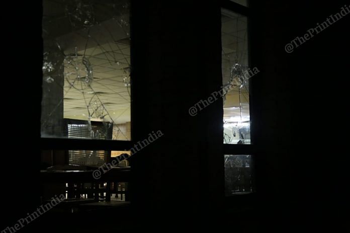 The broken window of old library | Photo: Manisha Mondal | ThePrint