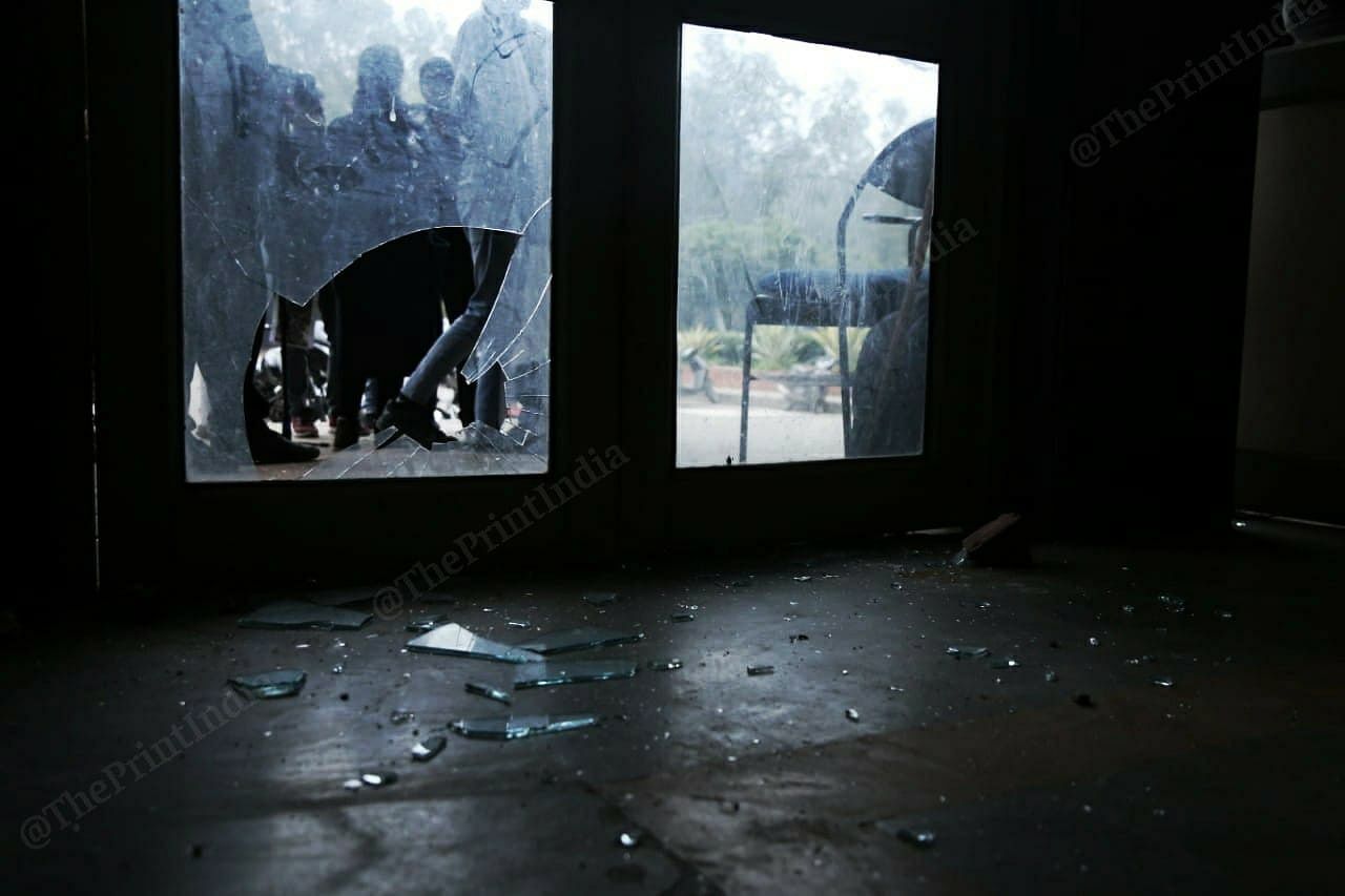 Police also allegedly attacked the departement of Sanskrit building | Photo: Manisha Mondal | ThePrint