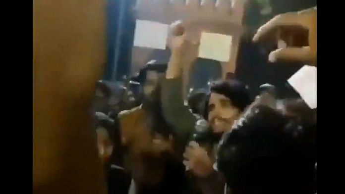 A video of AMU students raising slogans