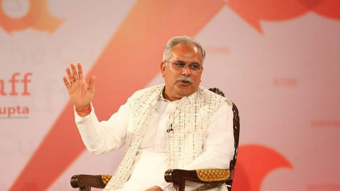 Chhattisgarh CM Bhupesh Baghel at ThePrint's Off The Cuff in New Delhi on 7 December