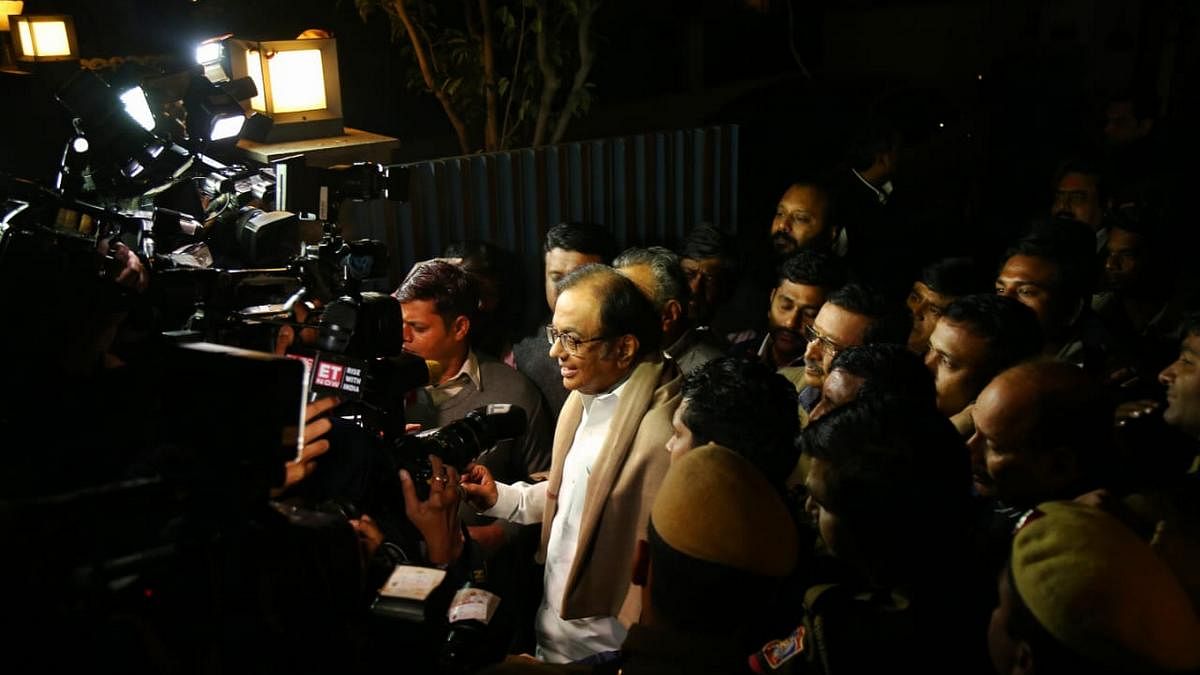 Chidambaram released from jail Chidambaram released from jail