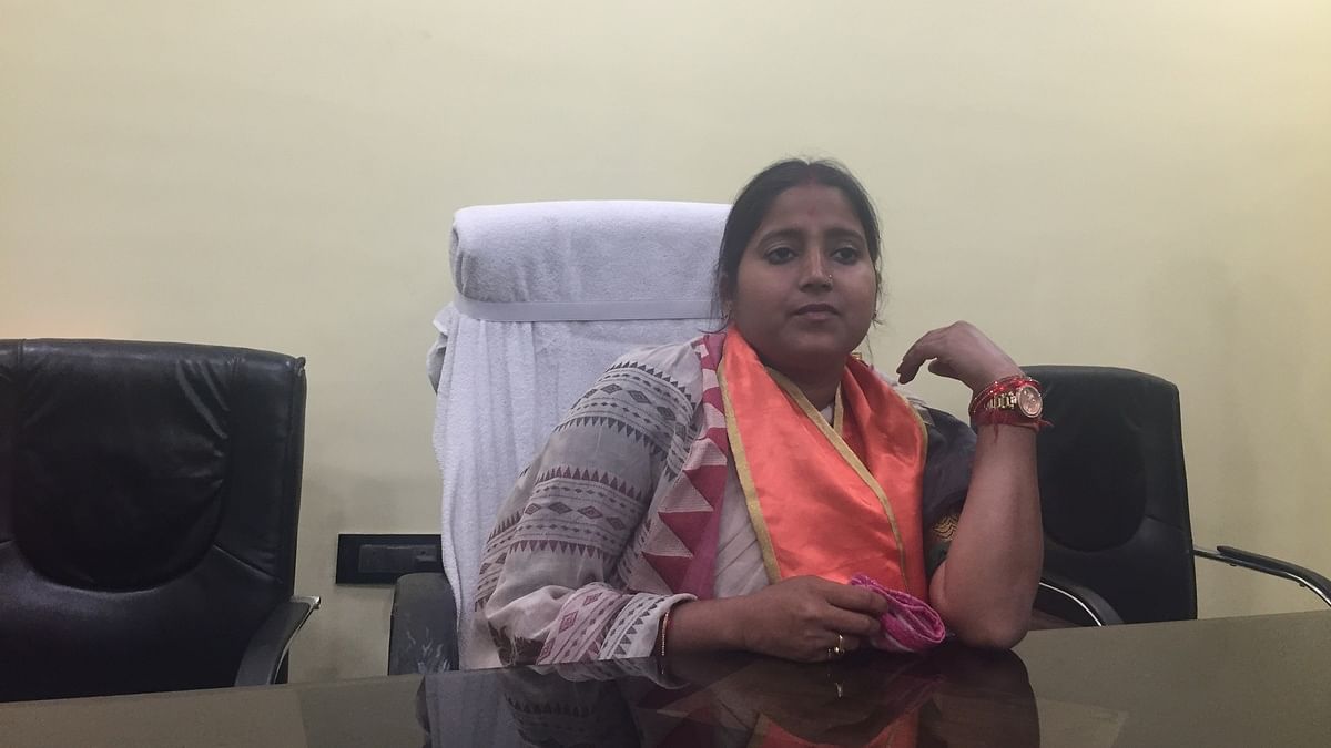 Ragini Singh who is contesting on the BJP ticket from Jharia. Singh is the daughter-in- law of Suryadeo Singh. | Photo: Moushumi Das Gupta | ThePrint