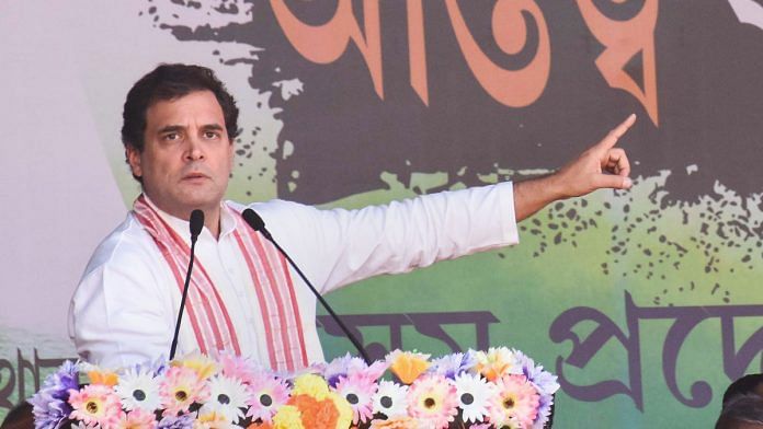 Congress leader Rahul Gandhi addresses during a protest rally against the Citizenship (Amendment) Act at Khanapara Veterinary field, in Guwahati, Saturday, Dec. 28, 2019. | PTI