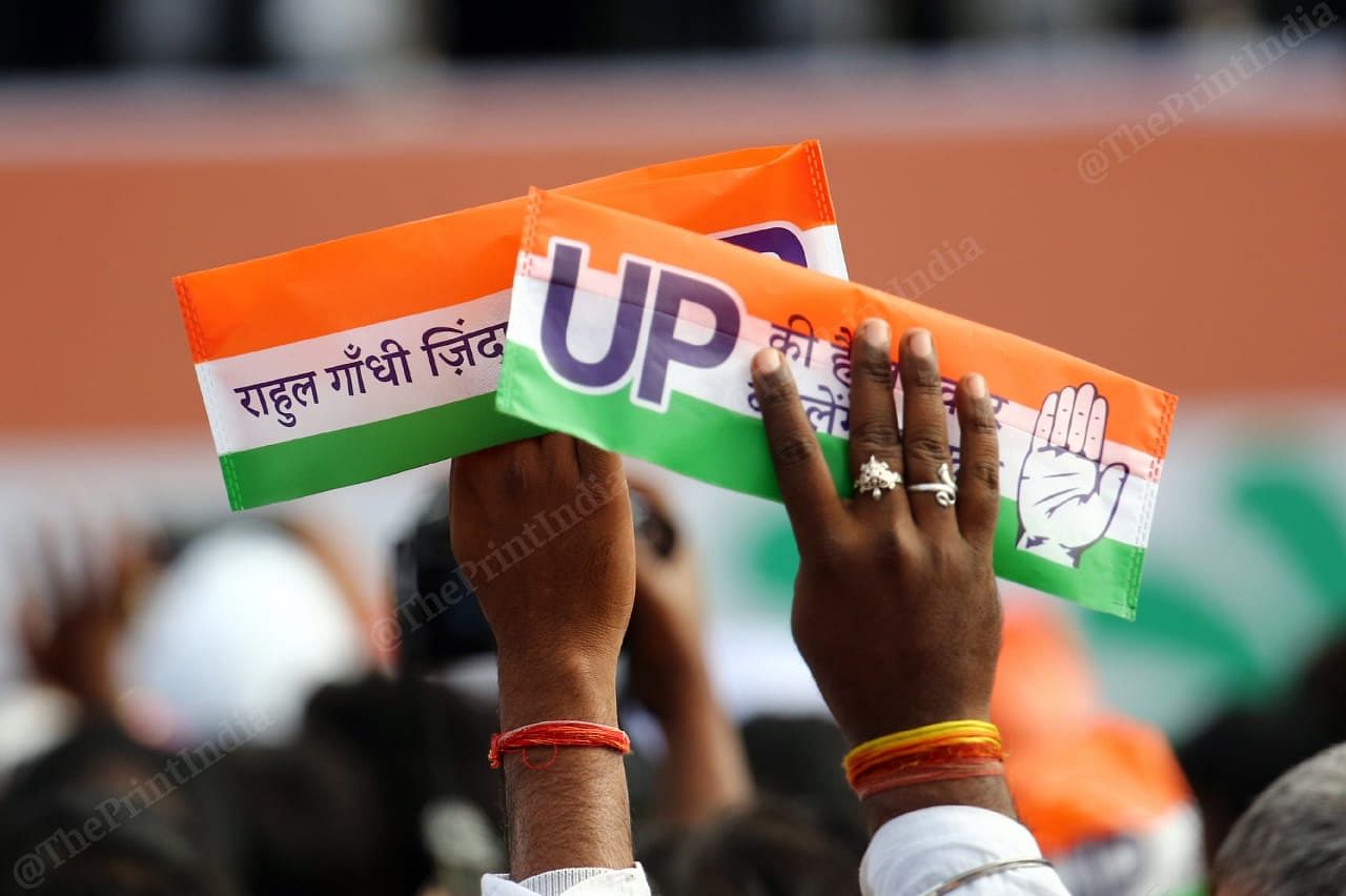 At the 'Bharat Bachao' rally Congress leaders highlight the failures of the Modi government and its alleged attempt to divide the country and its people | Photo: Suraj Singh Bisht | ThePrint