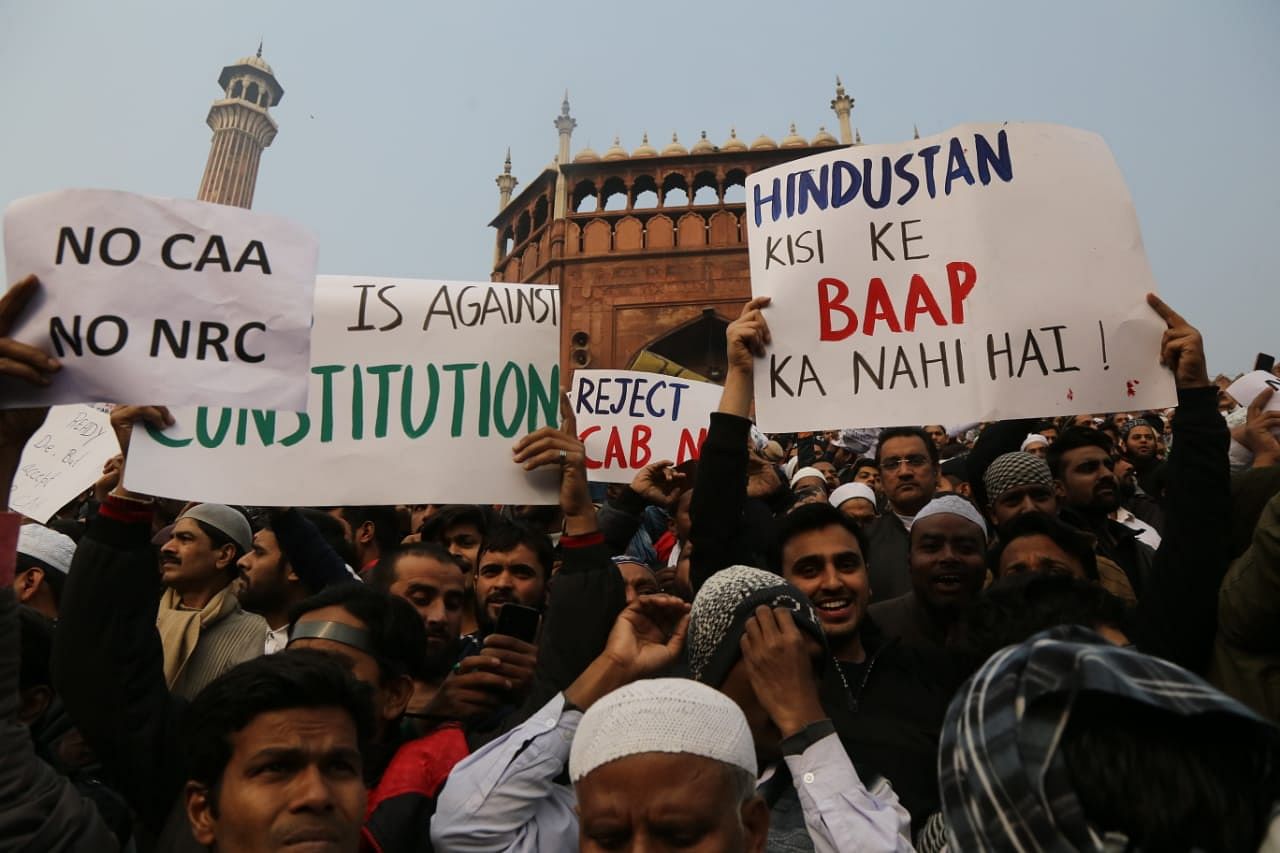 The protest at Jama Masjid