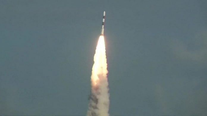 ISRO successfully launched the indigenous RISAT-2BR1 satellite and nine other commercial payloads through its PSLV-C48 mission from the Satish Dhawan Space Centre at Sriharikota | ANI