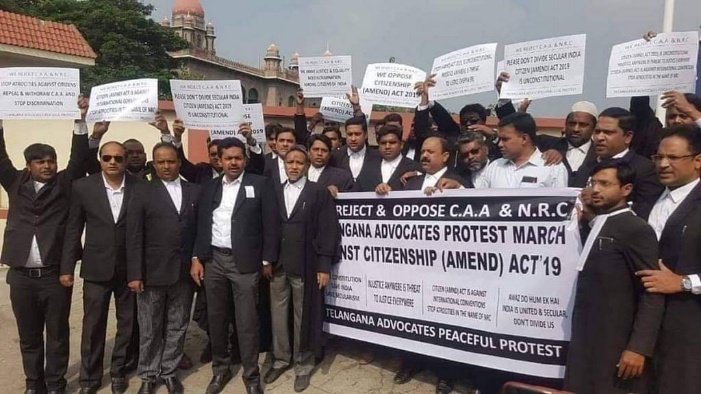 Lawyers protesting against CAA