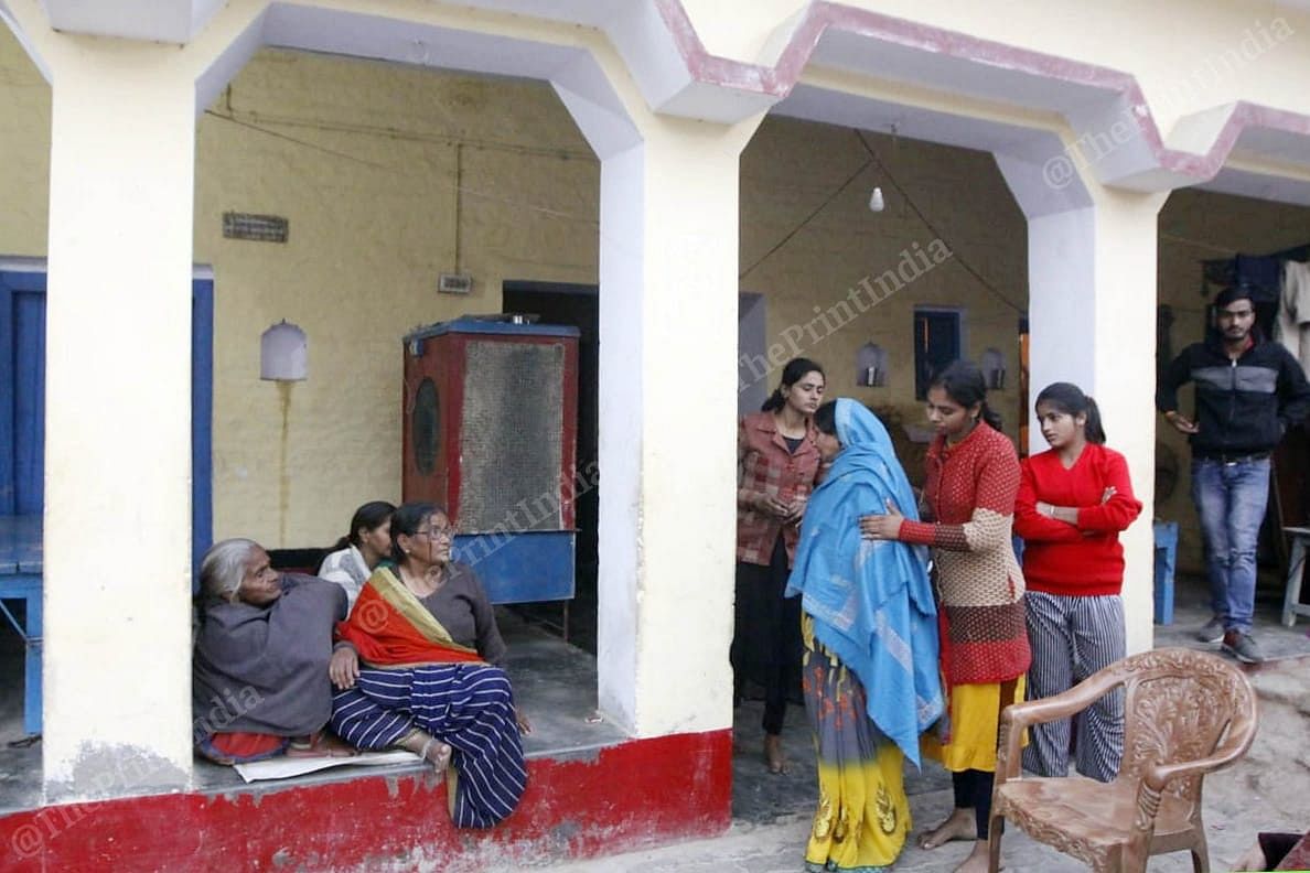 A picture of the Trivedi family at their house in Hindu Nagar 