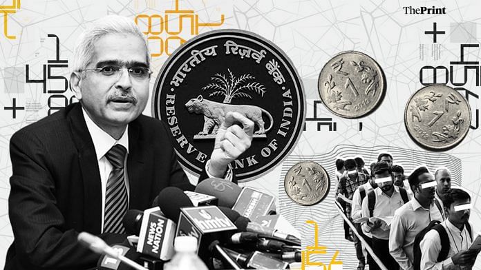 RBI Governor Shaktikanta Das | ThePrint illustration by Soham Sen