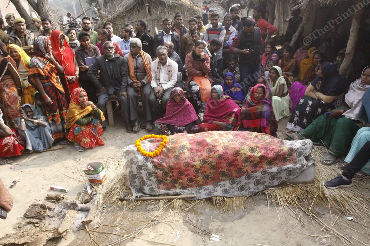 Last rites of the victim were performed Sunday | Photo: Praveen Jain | ThePrint