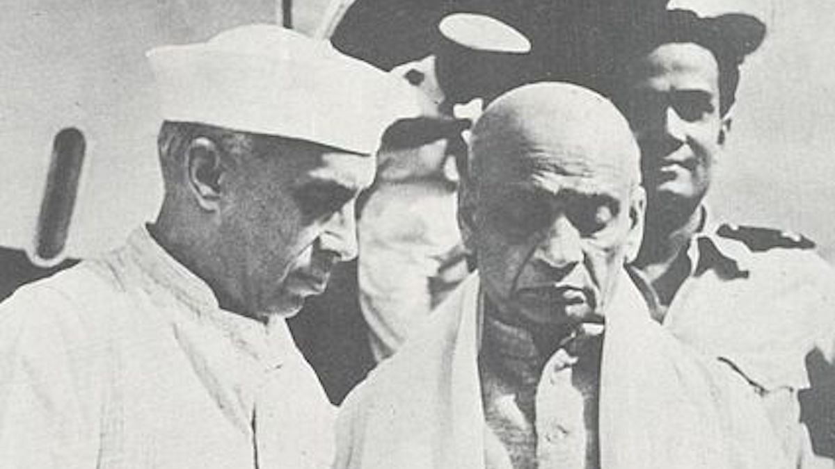 Jawaharlal Nehru with Sardar Vallabhbhai Patel