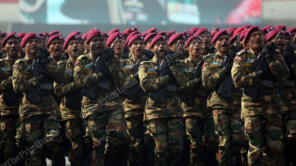 Army personnel during a parade (representational image) | Photo: Suraj Singh Bisht | ThePrint