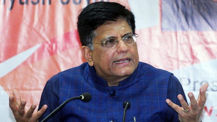 File image of Commerce and Industry Minister Piyush Goyal | Photo: ANI